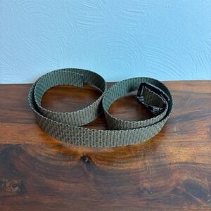 Bison Designs Unisex Medium Brown Nylon Webbed Belt with Buckle